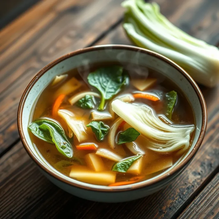 Recette facile de soupe au chou chinois