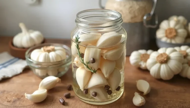 Ail mariné au vinaigre : recette facile de pickles d’ail croquants pour l’apéro