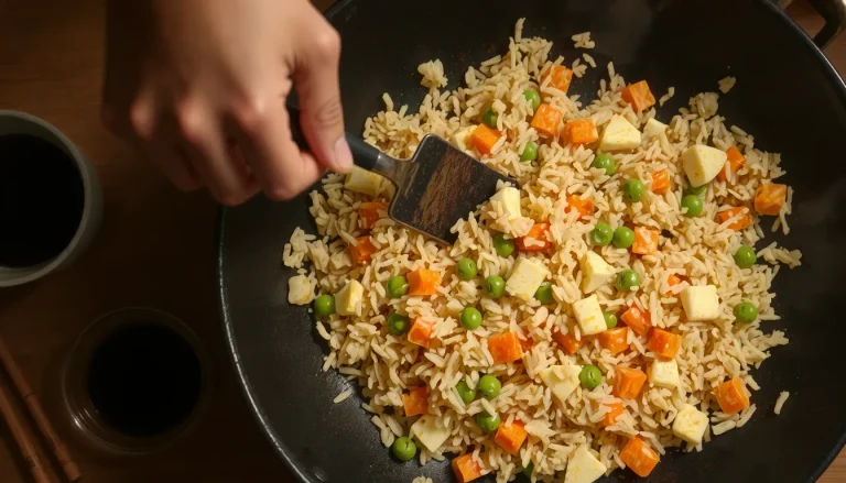 Riz sauté à la sauce soja : recette simple et rapide